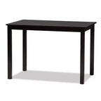 Set 5 pz. tavolo da pranzo in tessuto moderno e contemporaneo marrone scuro/beige: tavolo rettangolare, sedie in poliestere