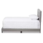 Letto imbottito in tessuto moderno e contemporaneo