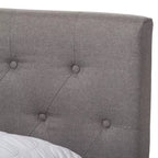 Letto imbottito in tessuto moderno e contemporaneo