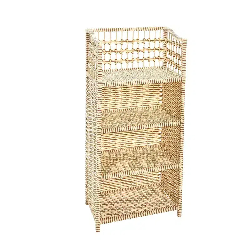 Mensola di accento in rattan intrecciato